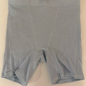 Light Blue Ribbed Shorts